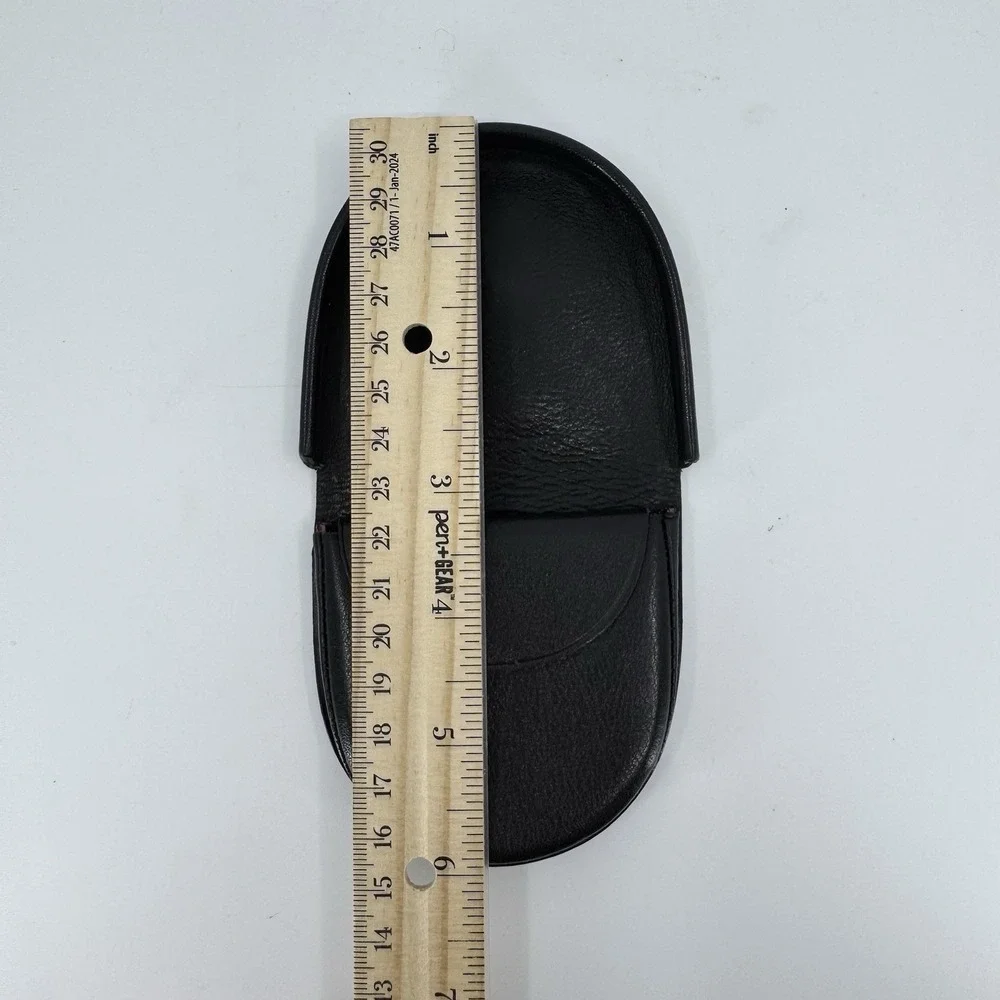 RARE Vintage GIANNI VERSACE, BLACK Leather Coin Purse Men's Wallet Made In Italy